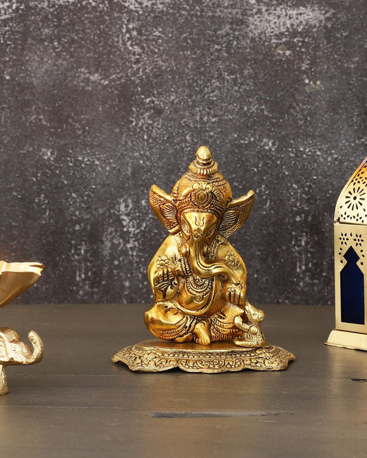 Elegant Lord Ganesh Idol with Velvet Gift Box | 5 x 3 x 6 inches