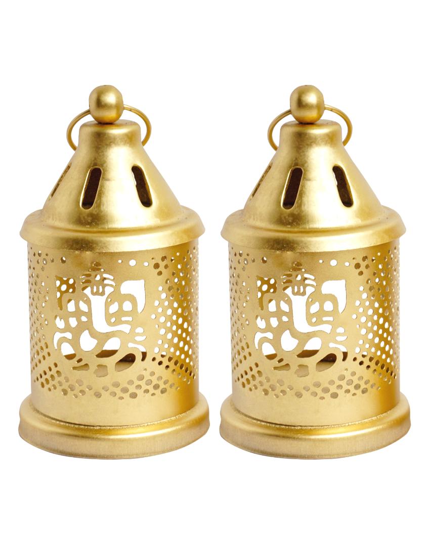 Lantern Lord Ganesh Tealight Candle Holder | Set of 2