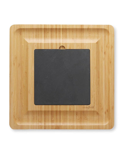 Slide Drawer Cheese Board With Knife | 14 x 14 x 3 inches