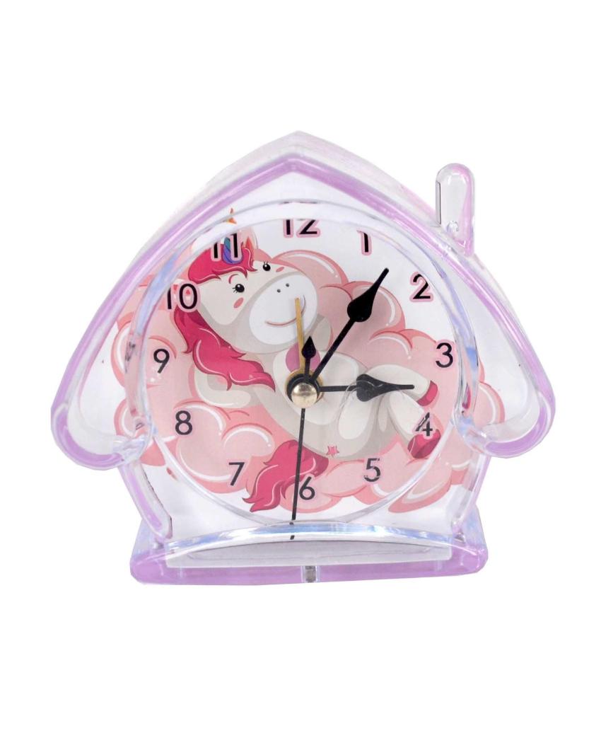 House Shaped Pink Alarm Table Clock | 5 x 2 inches