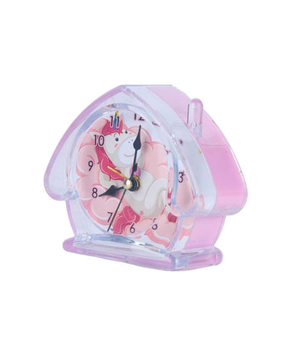 House Shaped Pink Alarm Table Clock | 5 x 2 inches