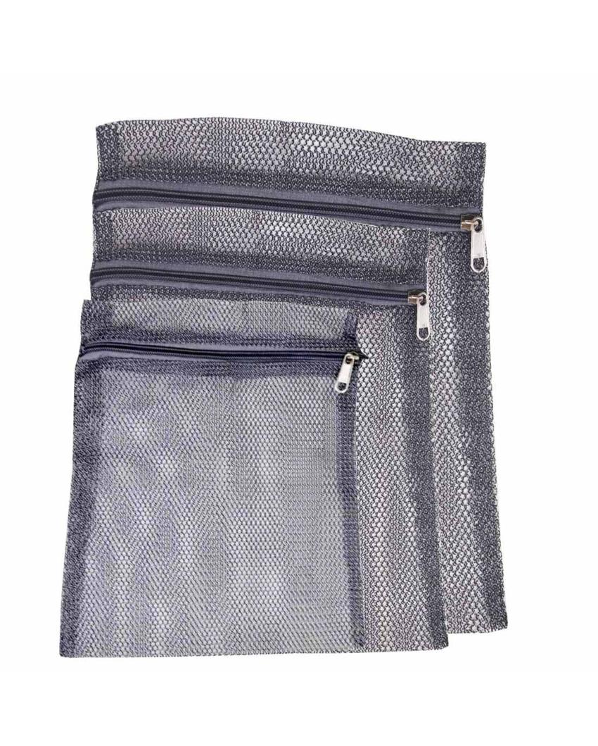 Reusable Mesh Fridge Organiser Grey Vegetable Bags | Pack of 6