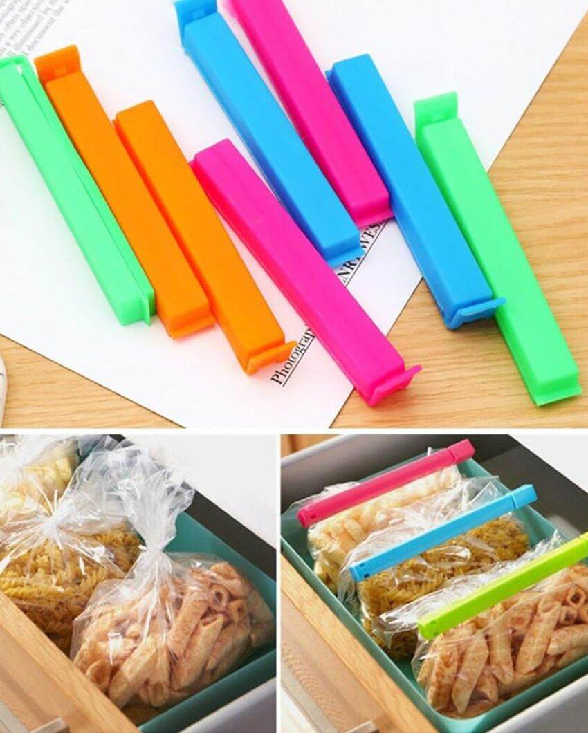 Airtight Bag Seal Multicolor Plastic Clips Set for Food Storage & Travel | 36 Pieces | 6 x 3 x 2 inches