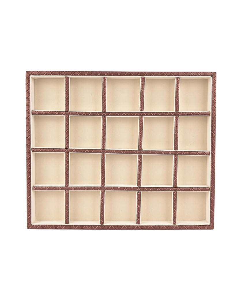 Elegant Faux Leather Jewellery Tray | 13 x 11 inches