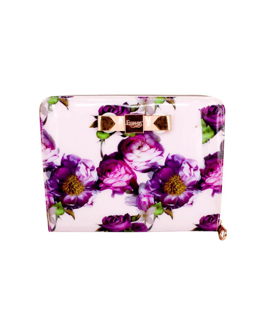 Premium Floral Design Multicolor Carry Bag for iPad & Tablet | 9 x 7 x 2 inches