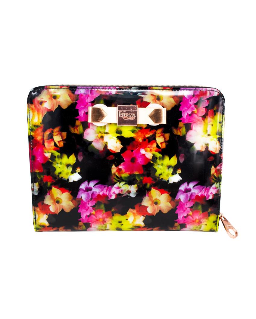 Unique Floral Design Multicolor Carry Bag for iPad & Tablet | 9 x 7 x 2 inches