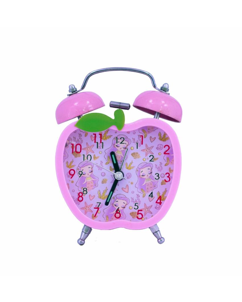 Apple Shaped Pink Alarm Table Clock | 5 x 2 inches