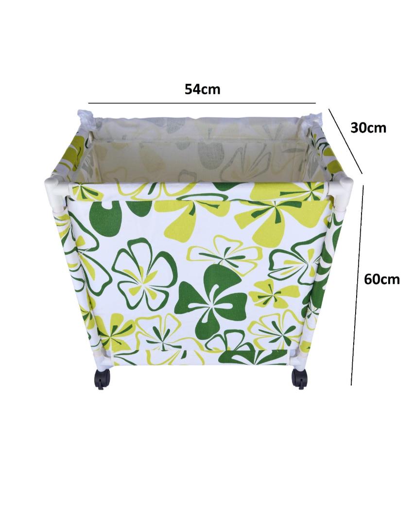 Premium Multicolor Rolling Laundry Basket | 11 x 21 x 23 inches