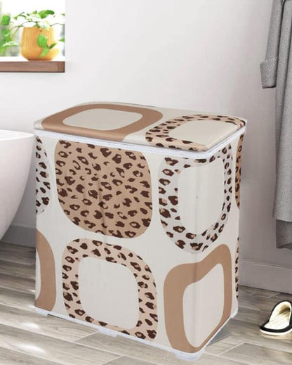 Square Design Multicolor Collapsible Laundry Basket | 19 x 11 x 22 inches | 10L