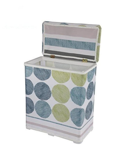 Stripe Tile Design Multicolor Collapsible Laundry Basket | 19 x 11 x 22 inches | 10L