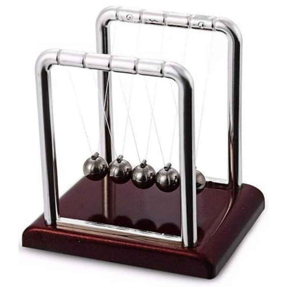 Compact Motion Display Newton Cradle Pendulum Small Metal Swing Balance Collision Balls | 5 x 4 x 5 inches