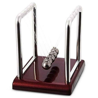 Compact Motion Display Newton Cradle Pendulum Small Metal Swing Balance Collision Balls | 5 x 4 x 5 inches