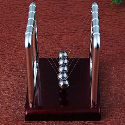 Compact Motion Display Newton Cradle Pendulum Small Metal Swing Balance Collision Balls | 5 x 4 x 5 inches