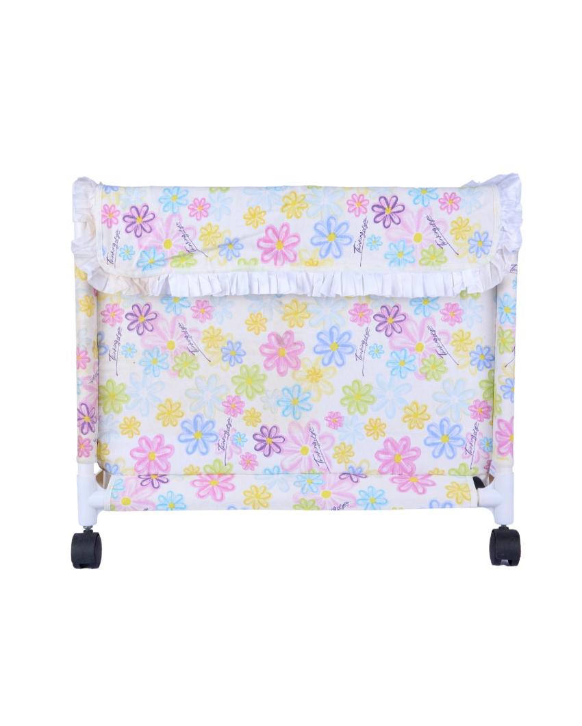 Unique Multicolor Rolling Laundry Basket | 23 x 21 x 11 inches