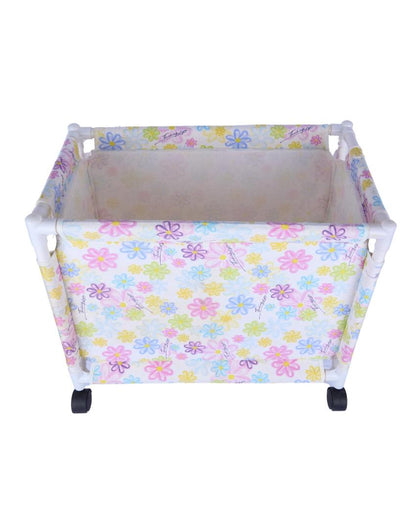 Unique Multicolor Rolling Laundry Basket | 23 x 21 x 11 inches