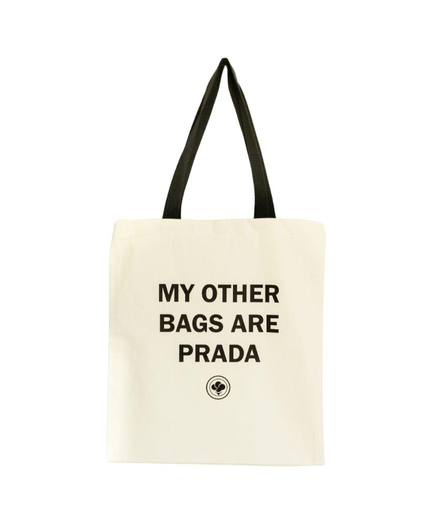 Printed White Canvas Tote Bag | 16 x 14 inches