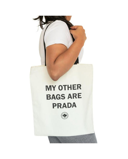 Printed White Canvas Tote Bag | 16 x 14 inches