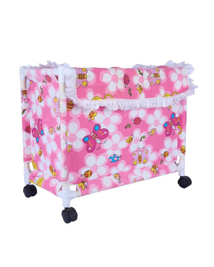 Exclusive Multicolor Rolling Laundry Basket | 23 x 21 x 11 inches