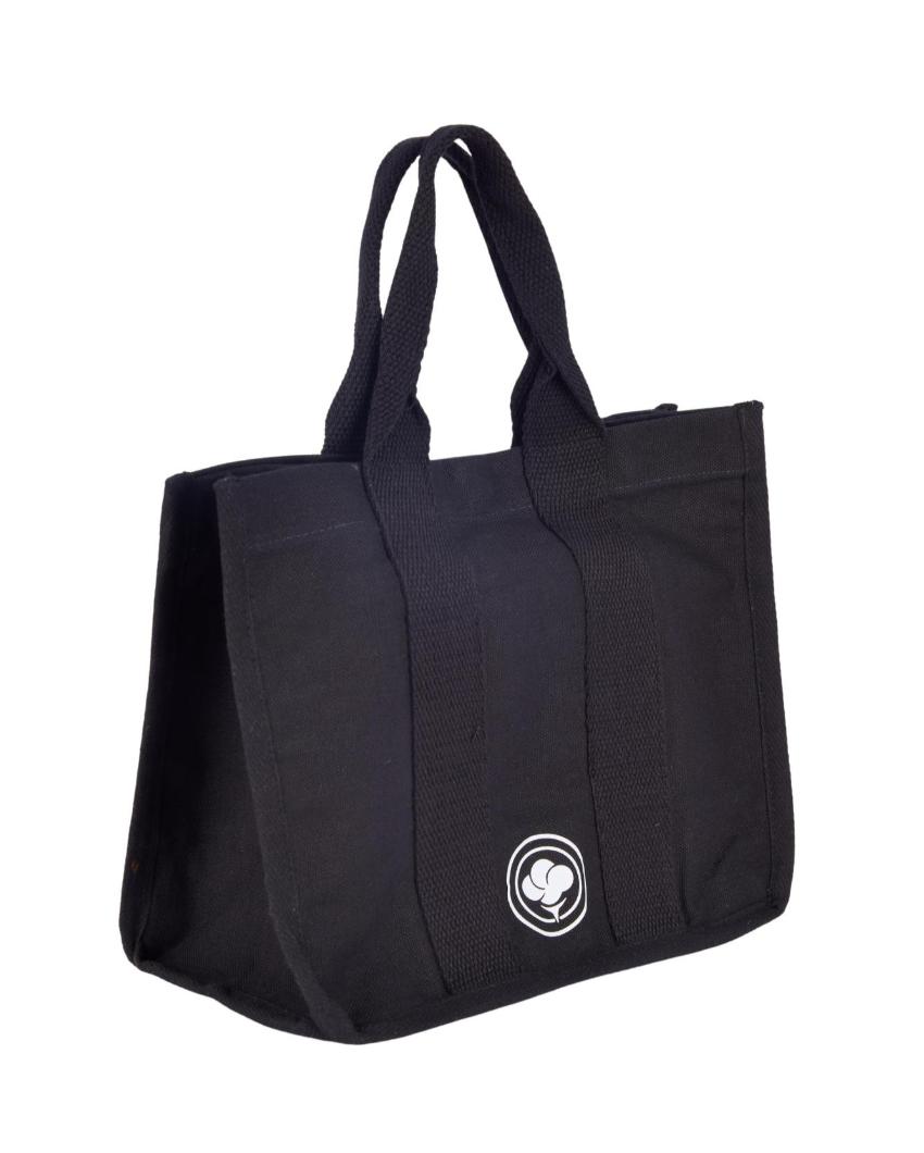 Eco Friendly Canvas Tote Bag with Magnetic Button Closure | 16 x 14 inches