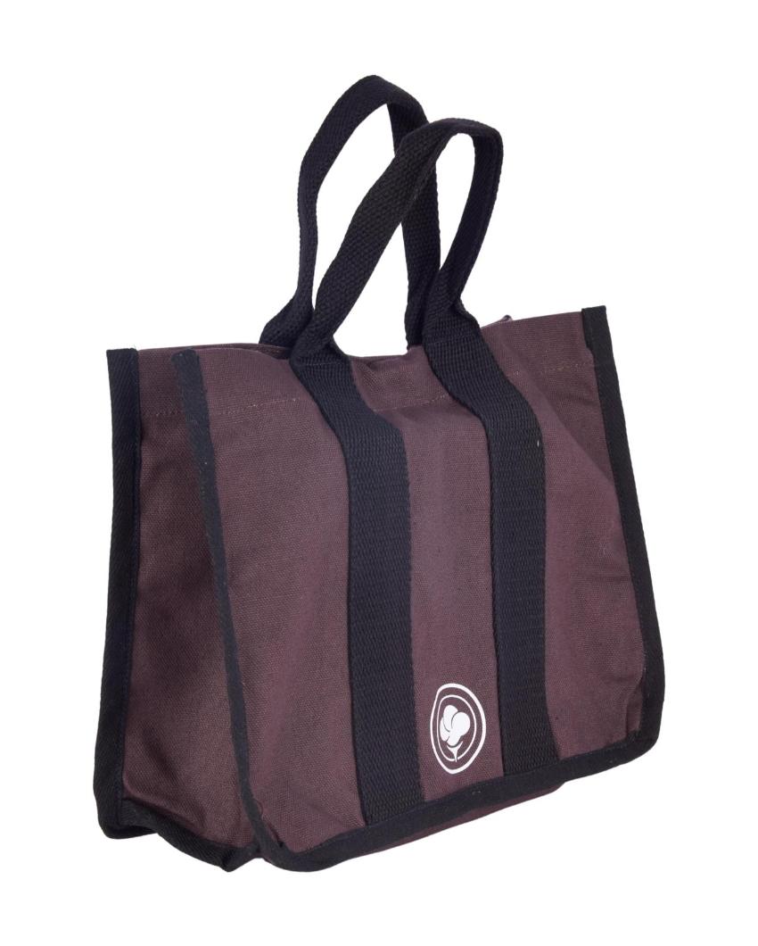 Eco Friendly Canvas Tote Bag with Magnetic Button Closure | 16 x 14 inches