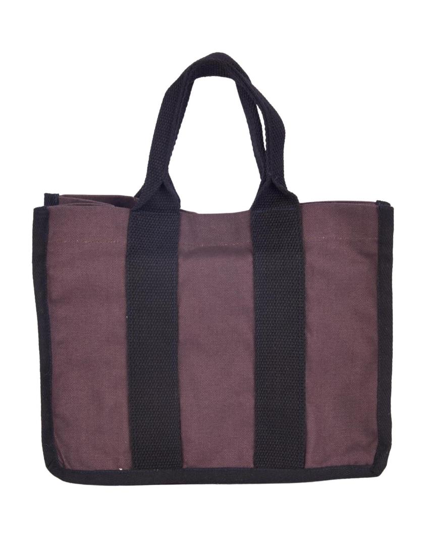 Eco Friendly Canvas Tote Bag with Magnetic Button Closure | 16 x 14 inches