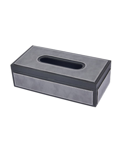 Stylish Rectangle Two Tone Faux Leather Tissue Box | 11 x 5 x 3 inches