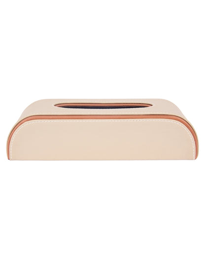 Stylish Curve Two Tone Faux Leather Tissue Box | 10 x 5 x 3 inches