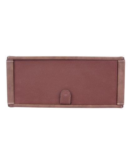 Stylish Curve Two Tone Faux Leather Tissue Box | 10 x 5 x 3 inches