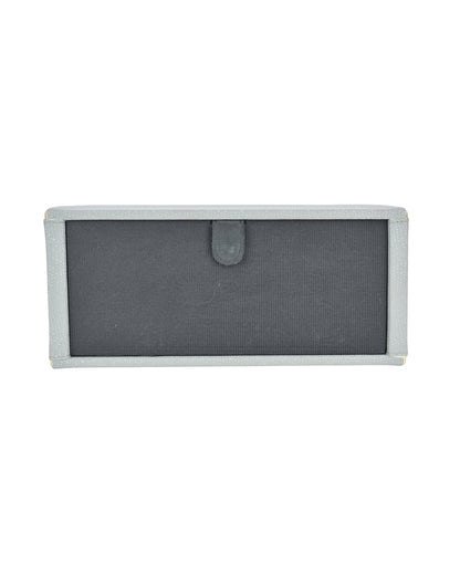 Stylish Curve Two Tone Faux Leather Tissue Box | 10 x 5 x 3 inches