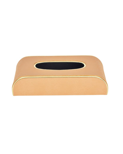 Stylish Curve Two Tone Faux Leather Tissue Box | 10 x 5 x 3 inches