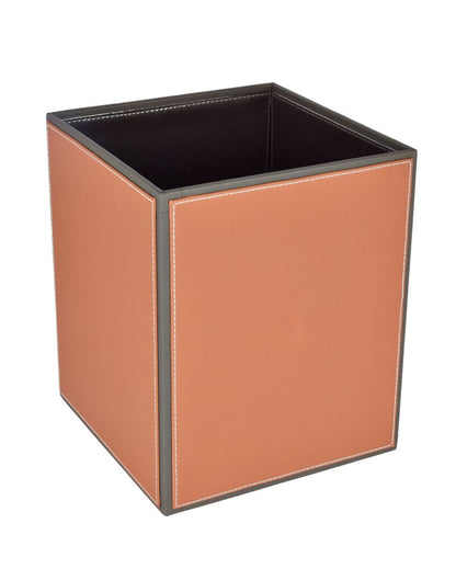 Elegant Faux Leather with Contemporary Design Dustbin | 5 L | 9 x 11 inches