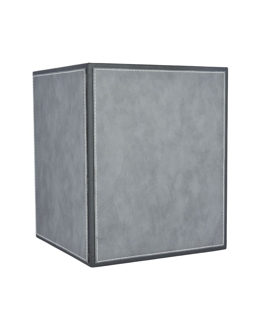 Elegant Faux Leather with Contemporary Design Dustbin | 5 L | 9 x 11 inches