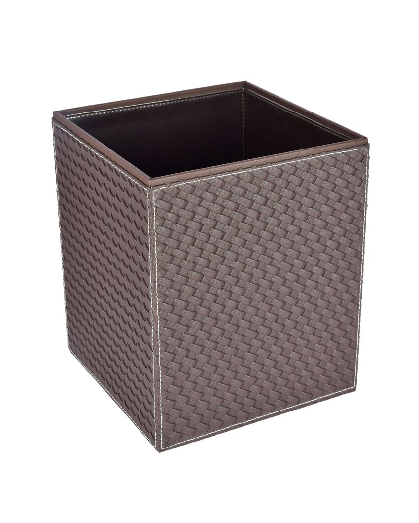 Modern Faux Leather with Minimalist Appeal Dustbin | 5 L | 9 x 11 inches