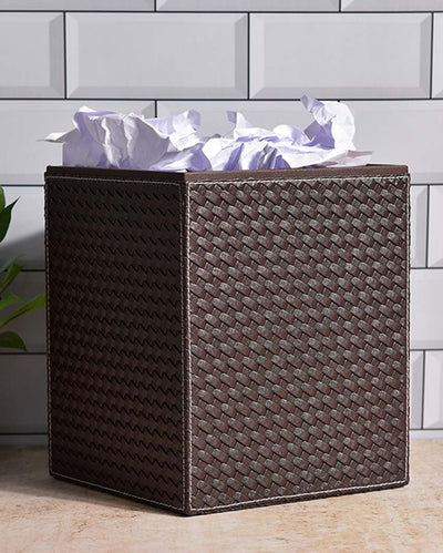 Modern Faux Leather with Minimalist Appeal Dustbin | 5 L | 9 x 11 inches