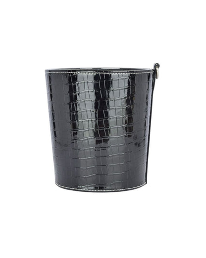 Compact Faux Leather with Croc Texture Finish Dustbin | 2.5 L | 7 x 7 inches