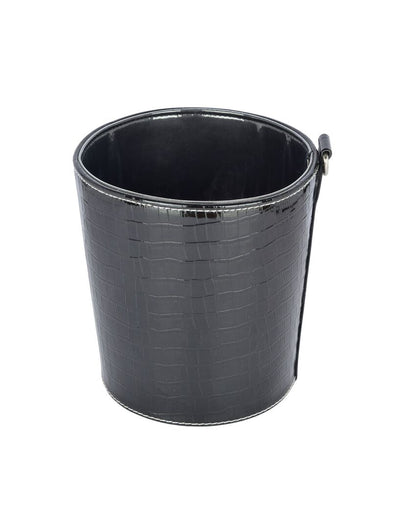 Compact Faux Leather with Croc Texture Finish Dustbin | 2.5 L | 7 x 7 inches