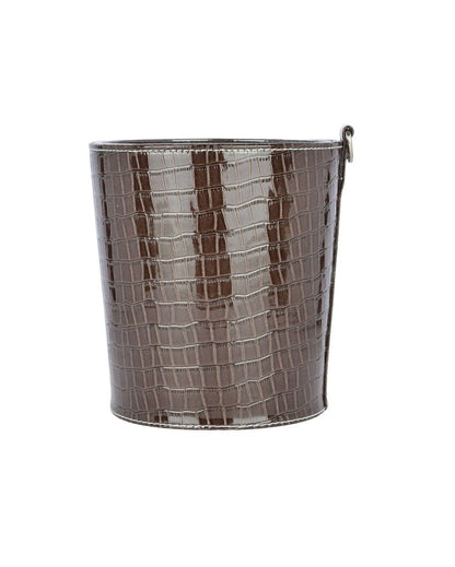 Compact Faux Leather with Croc Texture Finish Dustbin | 2.5 L | 7 x 7 inches