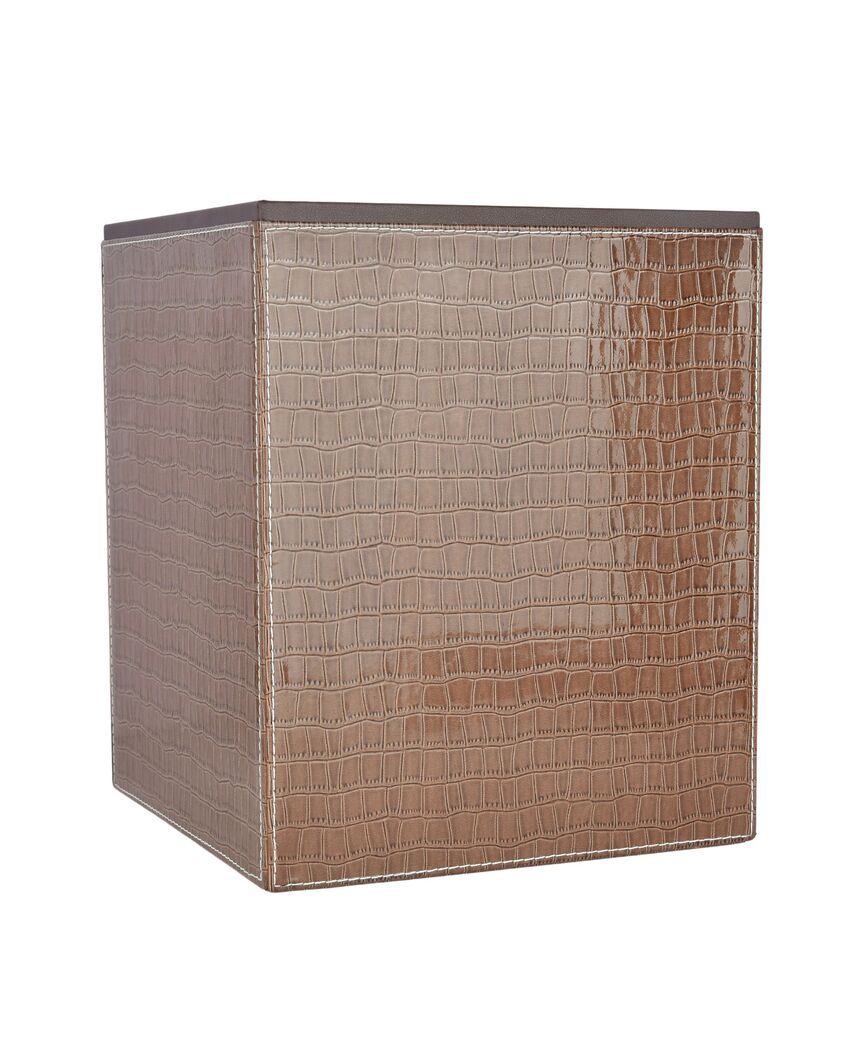 Stylish Faux Leather Design for Modern Spaces Dustbin | 5 L | 9 x 11 inches