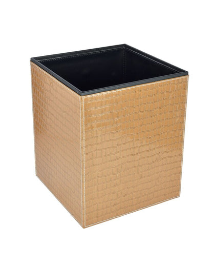 Stylish Faux Leather Design for Modern Spaces Dustbin | 5 L | 9 x 11 inches