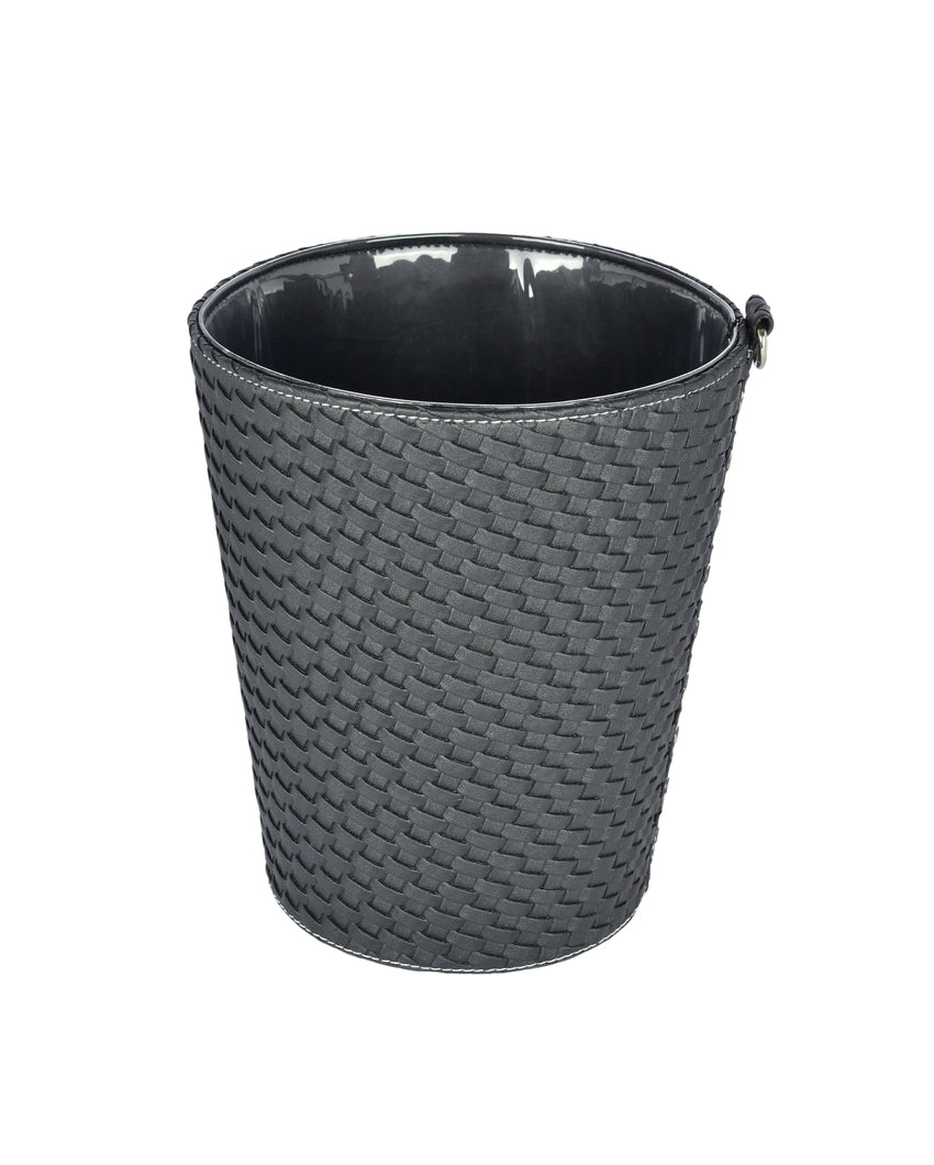 Sleek Faux Leather with Refined Minimalist Look Dustbin | 5 L | 9 x 11 inches