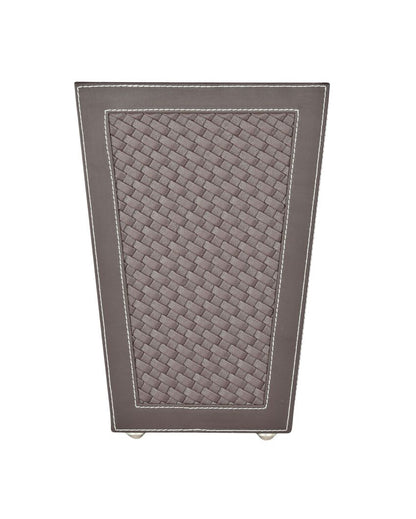 Classic Faux Leather with Woven Finish Dustbin | 5 L | 9 x 12 inches