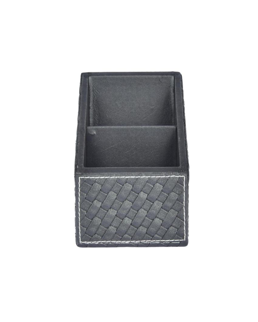 Luxury Organizer  2 Compartments Curve Remote Holder | 7 x 5 x 3 inches