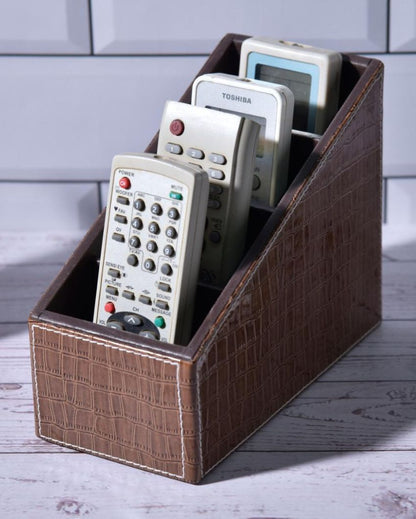 Durable Organizer 4 Compartments Croc Remote Holder | 9 x 4 x 6 inches