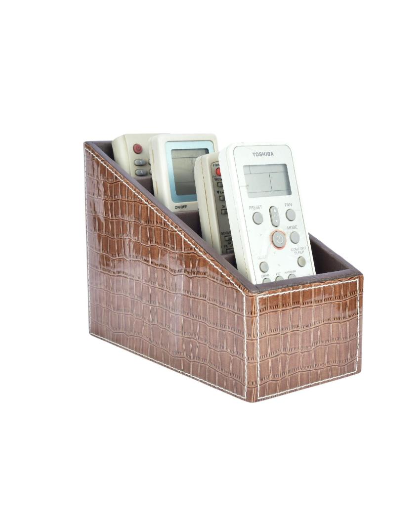 Durable Organizer 4 Compartments Croc Remote Holder | 9 x 4 x 6 inches