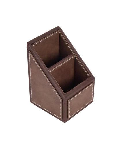 Luxurious Organizer 2 Compartments Two Tone Remote Holder | 7 x 5 x 3 inches