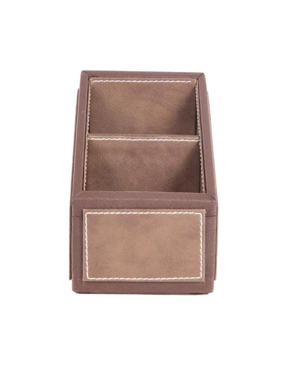 Luxurious Organizer 2 Compartments Two Tone Remote Holder | 7 x 5 x 3 inches