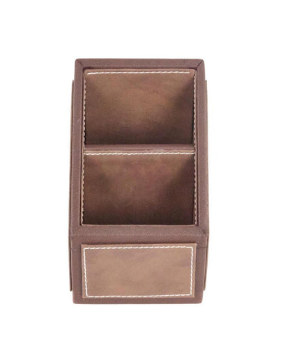 Luxurious Organizer 2 Compartments Two Tone Remote Holder | 7 x 5 x 3 inches