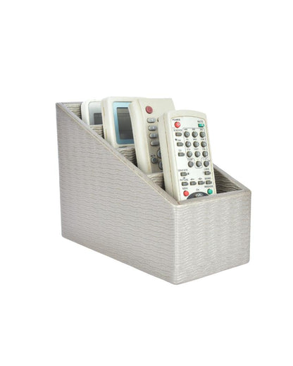 Stylish Organizer 4 Compartments Wavy Remote Holder | 9 x 4 x 6 inches