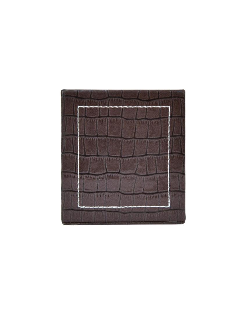 Elegant Faux Leather Croc Pattern Phone Holder Stand | 4 x 4 inches