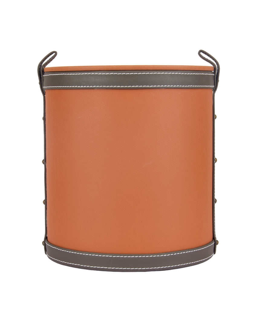 Durable Faux Leather with Unique Two Tone Finish Dustbin | 5 L | 9 x 10 inches